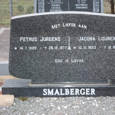 SMALBERGER Petrus Jurgens 1889-1977 &amp; Jacoba Lourens 1893-1980