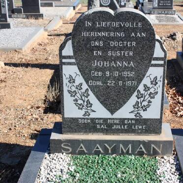 SAAYMAN Johanna 1952-1971