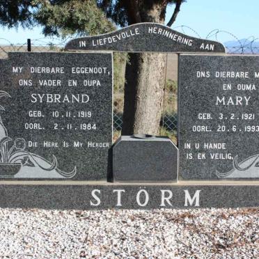 STORM Sybrand 1919-1984 &amp; Mary 1921-1993