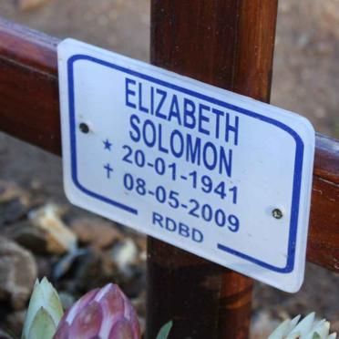 SOLOMON Elizabeth 1941-2009