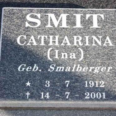 SMIT Catharina nee SMALBERGER 1912-2001