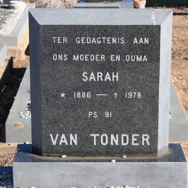 TONDER Sarah, van 1886-1978