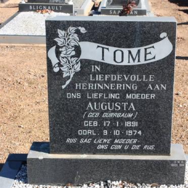 TOME Augusta nee DÜRRBAUM 1891-1974