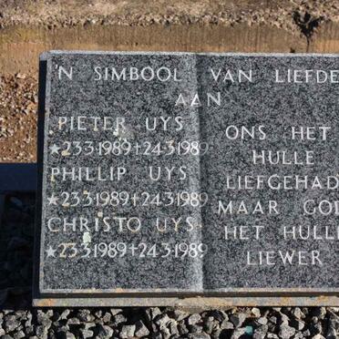 UYS Pieter 1989-1989 :: UYS Phillip 1989-1989 :: UYS Christo 1989-1989