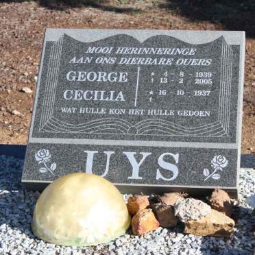 UYS George 1939-2005 &amp; Cecilia 1937-