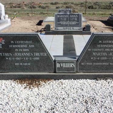 VILLIERS Petrus Johannes Truter, de 1917-1996 &amp; Martha Johanna 1919-1989