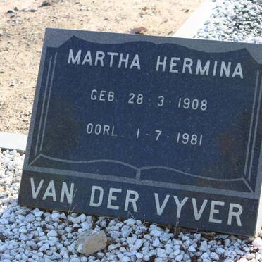 VYVER Martha Hermina, van der 1908-1981