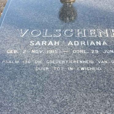 VOLSCHENK Sarah Adriana 1915-1993