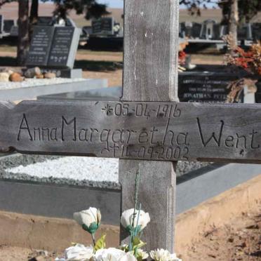 WENTZEL Anna Margaretha 1916-2002