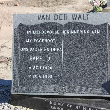 WALT Sarel J., van der 1920-1998