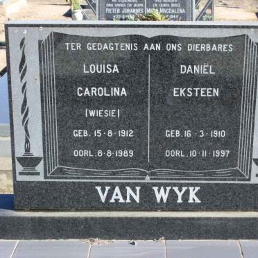 WYK Daniël Eksteen, van 1910-1997 &amp; Louisa Carolina 1912-1989