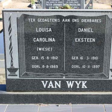 WYK Daniël Eksteen, van 1910-1997 &amp; Louisa Carolina 1912-1989