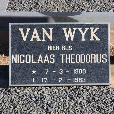 WYK Nicolaas Theodorus, van 1909-1983