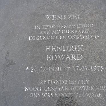 WENTZEL Hendrik Edward 1920-1975