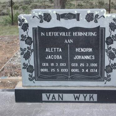 WYK Hendrik Johannes, van 1906-1974 &amp; Aletta Jacoba 1913-1993