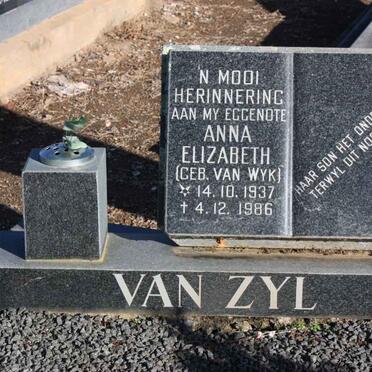 ZYL Anna Elizabeth, van nee VAN WYK 1937-1986