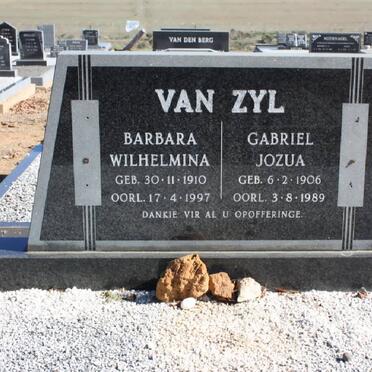 ZYL Gabriel Jozua, van 1906-1989 &amp; Barbara Wilhelmina 1910-1997