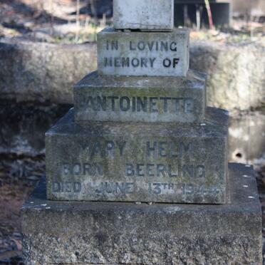 HELM Antoinette Mary nee BEERLING ?-1944