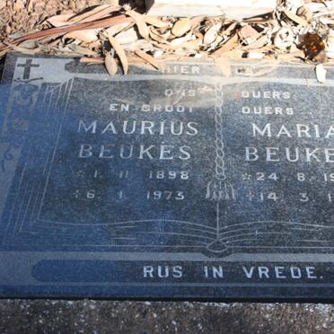 BEUKES Maurius 1898-1973 &amp; Maria 1905-1982