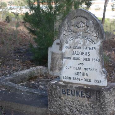 BEUKES Jacobus 1886-1940 &amp; Sophia 1886-1958