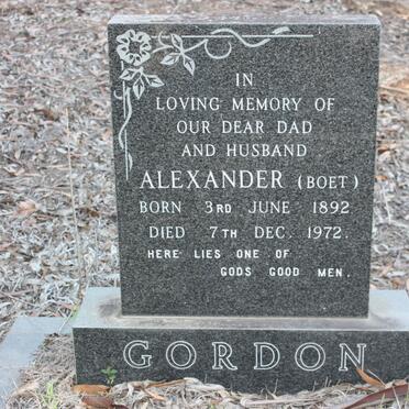 GORDON Alexander 1892-1972