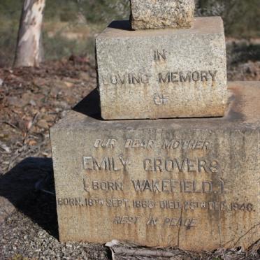 GROVERS Emily nee WAKEFIELD 1856-1946