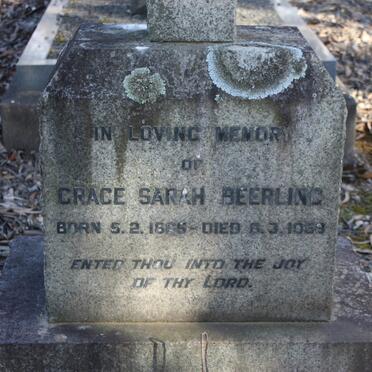 BEERLING Grace Sarah 1865-1969