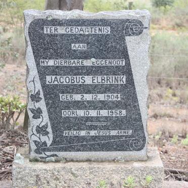 ELBRINK Jacobus 1904-1958