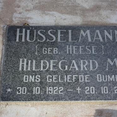 HÜSSELMANN Hildegard M. nee HEESE 1922-2006