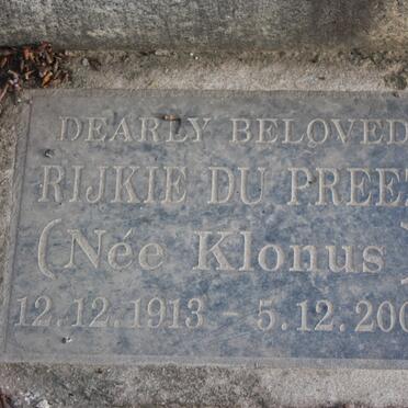 PREEZ Rijkie, du nee KLONUS 1913-200