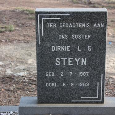 STEYN Dirkie L.G. 1907-1989