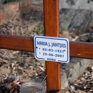 JANTJIES Maria J. 1921-2007