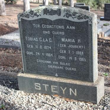 STEYN Tobias C. La G 1874-1964 &amp; Maria H. JOUBERT 1884-1965