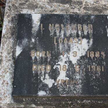 NOVEMBER I. 1885-1961