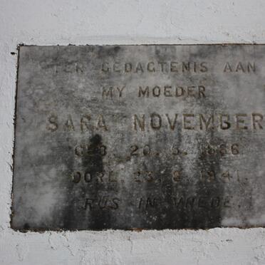 NOVEMBER Sarah 1886-1941