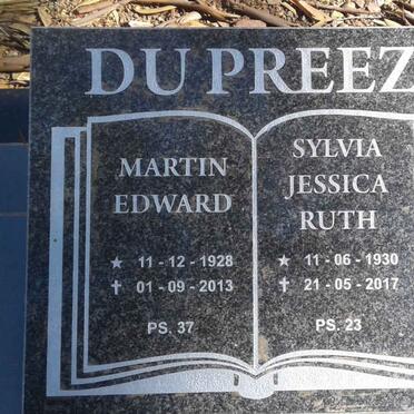 PREEZ Martin Edward, du 1928-2013 &amp; Sylvia Jessica Ruth 1930-2017