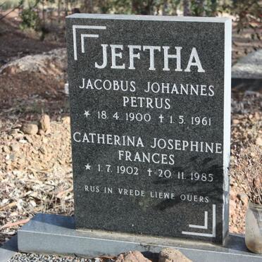 JEFTHA Jacobus Johannes Petrus ?-1961 &amp; Catherina Josephina Frances 1902-1985