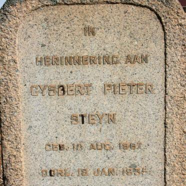 STEYN Gysbert Pieter 1867-1935