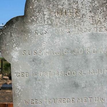 JORDAAN Susana J.C. 1851-1935