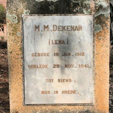 DEKENAH M.M. 1912-1941