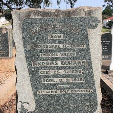 DURAAN Andries 1899-1939