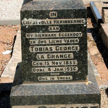 GRANGE Tobias George, la 1855-1936