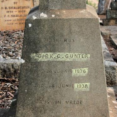 GUNTER Dirk C. 1876-1938