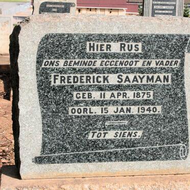 SAAYMAN Frederick 1875-1940