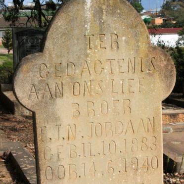 JORDAAN F.J.N. 1883-1940