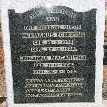STEYN Hermanus Egbertus 1858-1942 &amp; Johanna Magaritha 1864-1942