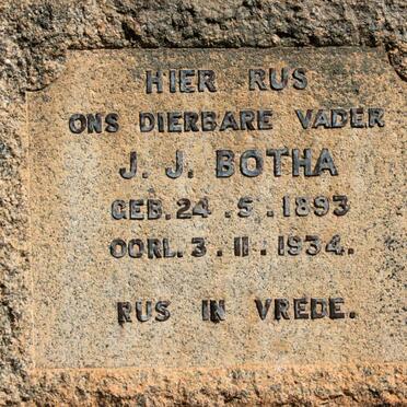 BOTHA J.J. 1893-1934