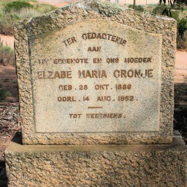 CRONJE Elsabé Maria 1886-1952