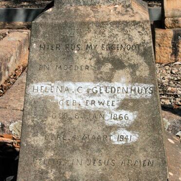 GELDENHUYS Helena C. neé ERWEE 1866-1941