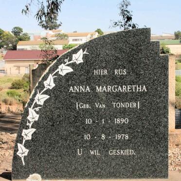 HOFMEYR Anna Margaretha neé VAN TONDER 1890-1978